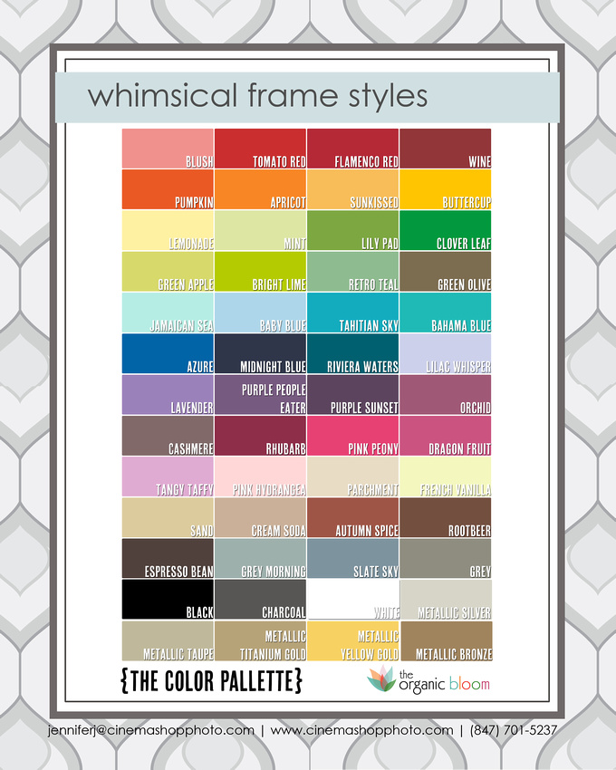 Whimsical Frames Colors by Organic Bloom