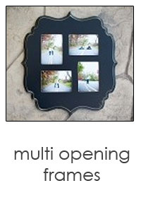 whimsical wooden frames in multi opening custom colors