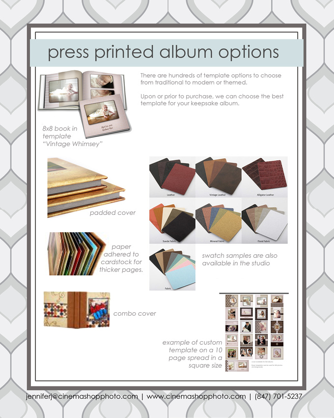 press printed album options